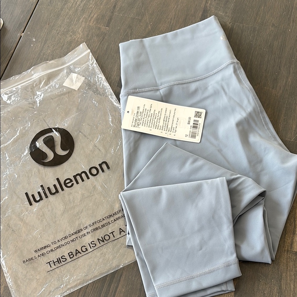 lululemon athletica Wunder Under HR Blue Leggings 25” NWT Size 12